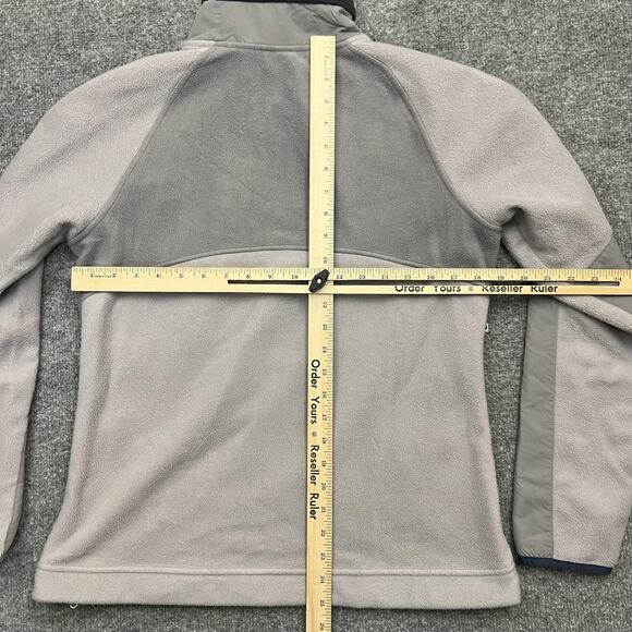 Mountain Hardwear Jacket Womens Medium Gray Full Zip Fleece Nylon Panels Outdoor - Picture 7 of 9